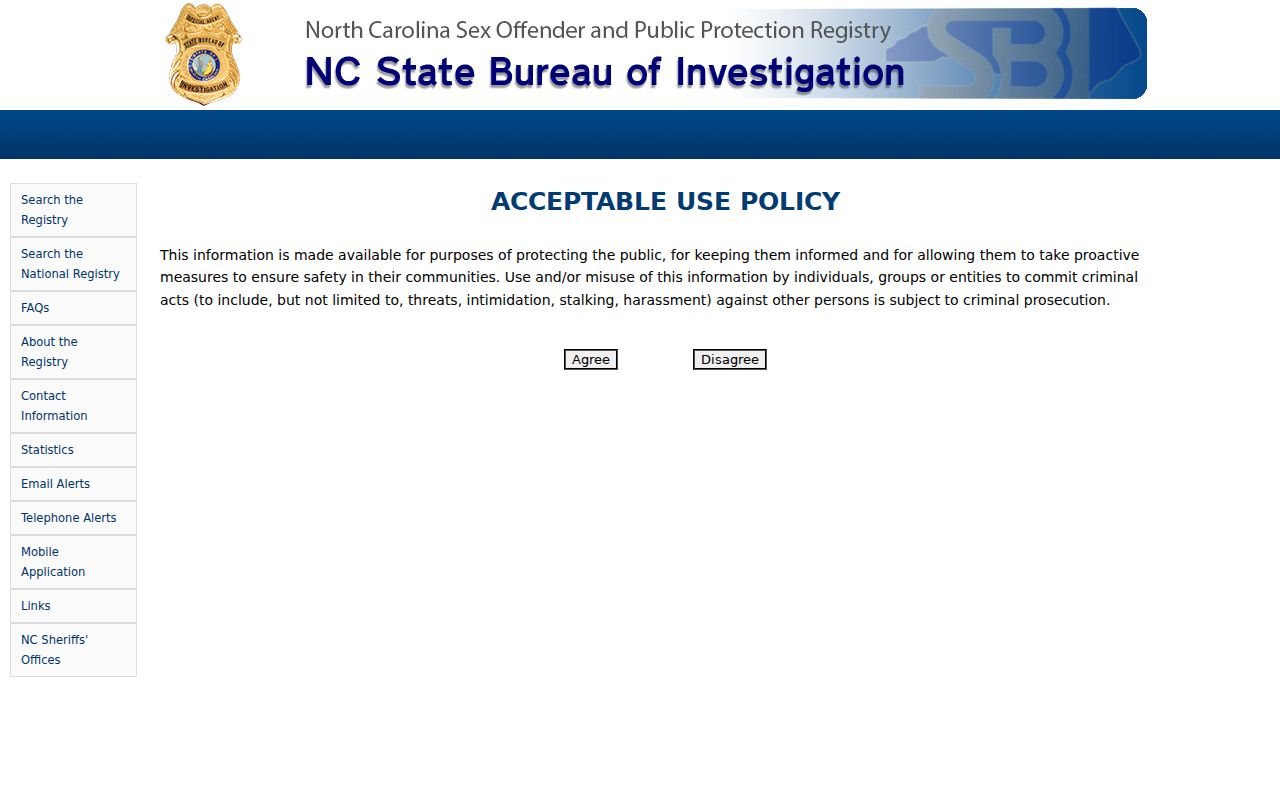 Gastonia resident lookup through the North Carolina sex offender registry search